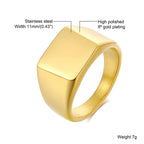 Lotus Signet Pinky Ring — Stainless Steel