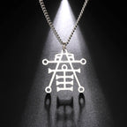My Shape Sigil of Anubis Ipos Stainless Steel Men Necklace Egyptian God of Decay Embalming Funerals Ankh Gothic Egypt