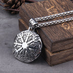 Vegvisir Viking Rune Necklace — Gold