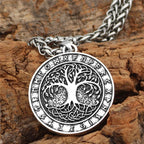 Tree of Life Viking Rune Pendant — Silver
