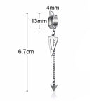 Spike Single Huggie Earrings — Stainless Steel