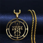 Astaroth Sigil Gold Pendant Necklace — Stainless Steel