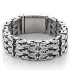 Waterproof Gold Color Bracelet for Man 316L Stainless Steel Double Row V Chain Men's Hand Wrist Bracelets Jewelry Gifts