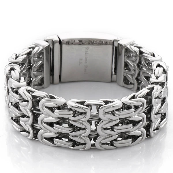Waterproof Gold Color Bracelet for Man 316L Stainless Steel Double Row V Chain Men's Hand Wrist Bracelets Jewelry Gifts