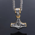 Charm Domineering Fashionable[ 316L Stainless Steel ]Nordic Viking Myth Thor's Hammer Pendant Men's and Women's