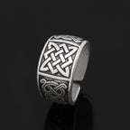 Antiquing Slavic Svarog Square Star Rus Amulet Goth Ancient Rings For Women Talisman Jewelry Pagan Men Ring