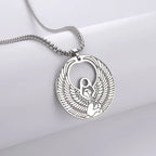 Egyptian Pyramid Pharaoh Isis Amulet Pendant Necklaces For Women Men Stainless Steel Jewelry Vintage Talisman African