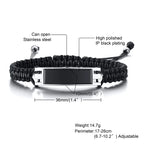 Braided Urn Cremation Bracelet — Stainless Steel