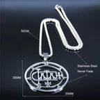 Demon Seal Silver Chain Necklace — Stainless Steel