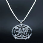 Demon Seal Silver Pendant Necklace — Stainless Steel