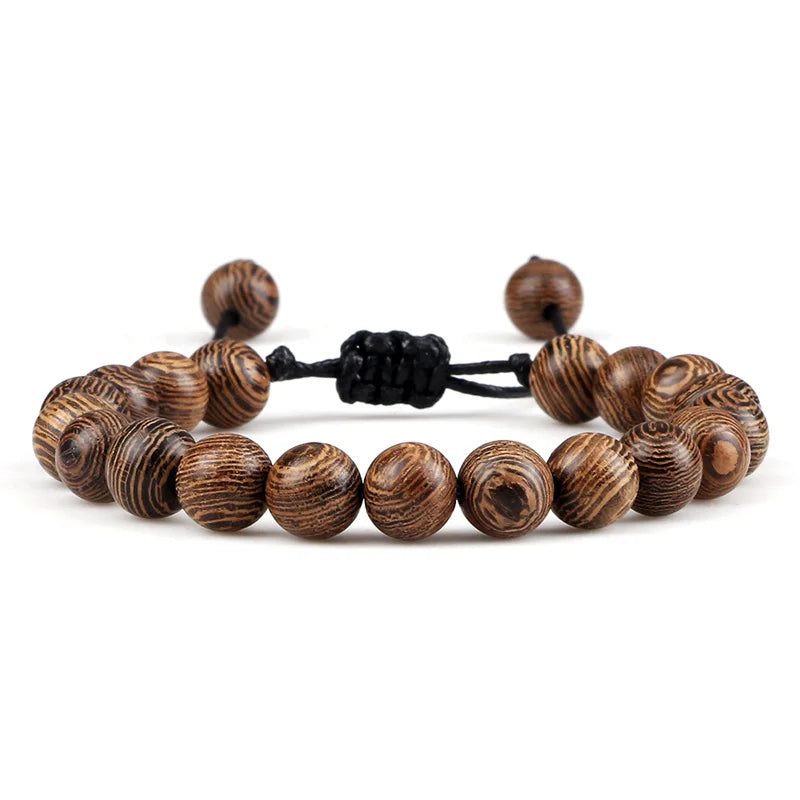 Beads Bracelet Adjustable 8mm Black Onyx Lava Tiger Eye Natural Stone Men Bracelets Healing Yoga Jewelry Gift for Women