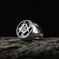 Freeshipping Vintage Rings For Men Punk Fashion Jewelry Retro Golden Masonic Freemasonry Male Finger Ring Biker Club