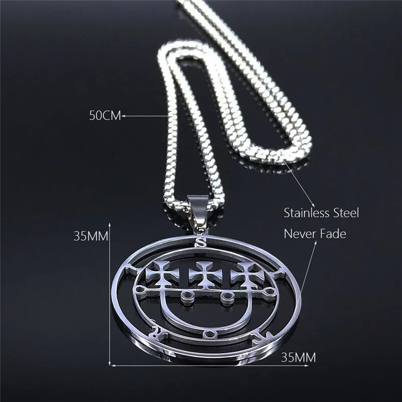 Sigil Lucifer Sitri Pendant Necklace — Stainless Steel