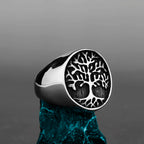 Nordic Viking Stainless Steel Ring Anchor Compass Tree of Life Viking Rune Wolf Men and Women Ring Jewelry Factory Wholesale