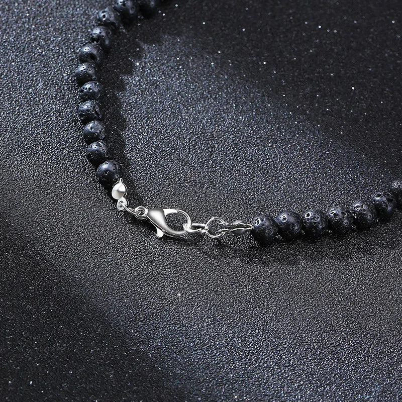 Tibetan Phurba Dagger Stone Necklace — Stainless Steel