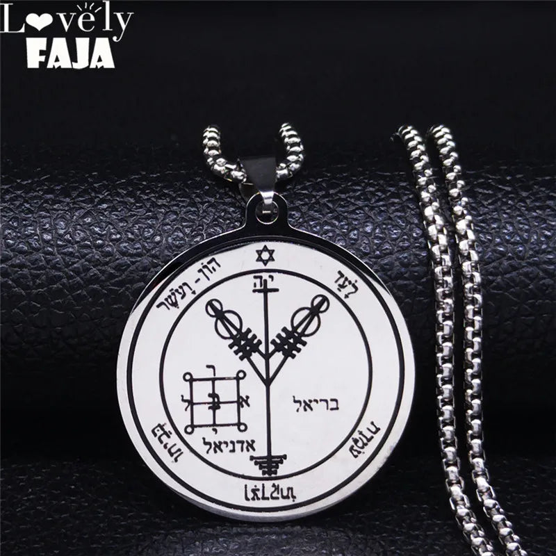Star Solomon Pendant Necklace — Stainless Steel