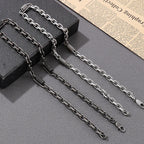 Vintage 7MM 55CM Chain Necklace Choker for Men Solid Stainless Steel Men's Chain Necklaces Best Friends Birthday