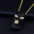 Iced Out Mask Pendant Necklace