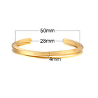 Silver Mobius Cuff Bangle Bracelet — Stainless Steel