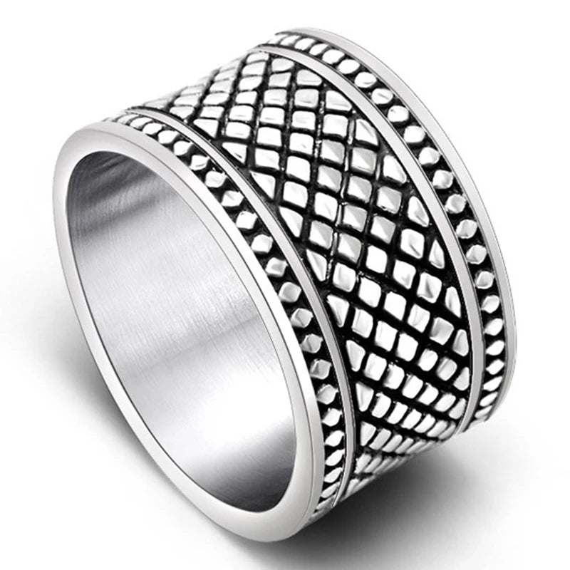 Vintage Wedding Rings For Man Women 316l Stainless Steel Male Ring Finger Jewelry Charm Party Birthday Gift Waterproof