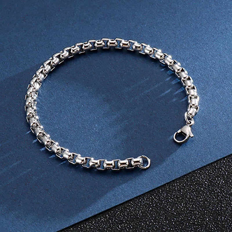 Minimalist 3/4/5/6/7mm Cuba Chain Bracelet Homme 100% Stainless Steel Braslet Punk Link Braclet Gift For Him Pulseiras