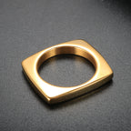 Punk Stainless Steel Ring Vintage Geometric Irregular Square Quadrilateral Fashion Knuckle Rings For Men Women Jewelery