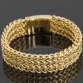 Luxury Yellow Gold Color Bracelet For Men 18MM Wide Stainless Steel Men's Chain Bracelets Metal Jewelry Gifts For