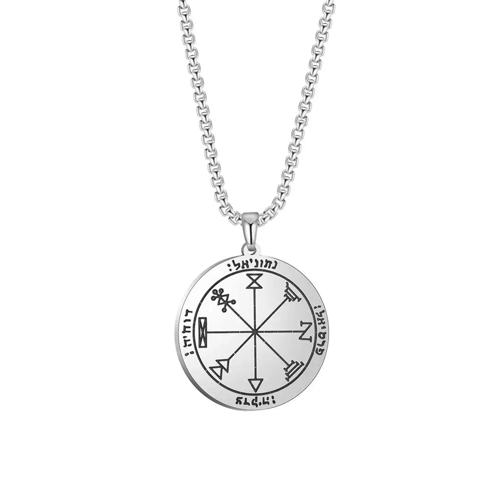 Key of Solomon Pentacle Pendant — Stainless Steel