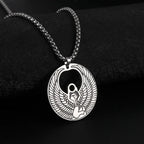 Egyptian Pyramid Pharaoh Isis Amulet Pendant Necklaces For Women Men Stainless Steel Jewelry Vintage Talisman African