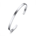 Cross Cuff Bangle Bracelet — Stainless Steel