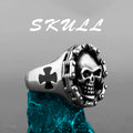 Skeleton Punk Men's Ring Rock Motorcycle Stainless Steel Ring Titanium Steel Casting Creative Gift