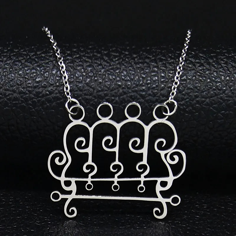 Paimon Sigil Silver Pendant Necklace — Stainless Steel