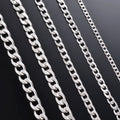 1 Piece Width 3mm-9.5mm Curb Cuban Link Chain Necklace for Men Women Basic Punk Stainless Steel Chain Chokers