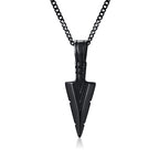 Arrowhead Tribal Spear Pendant — Stainless