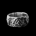 Odin Norse Rune Couple Ring — Stainless Steel