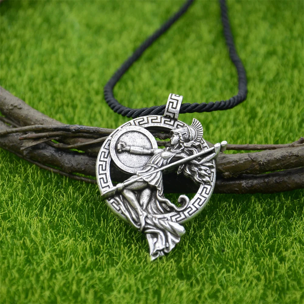 Nostalgia Greek Goddess Roman Mythology Warrior Goddess Minerva Athena Pendant Gothic Necklace For Women Jewelry