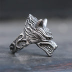 Viking Wolf Head Ring — Stainless Steel
