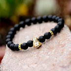 Charm Mens CZ Beaded Bracelets 8mm Bright Black Lava Stone Bracelets Homme Black Matte Bracelets For Women Dropshipping