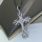 925 Silver Gothic Dark Cross Pendant