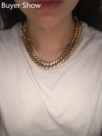 Heavy Curb Cuban Link Chain — Two-Tone