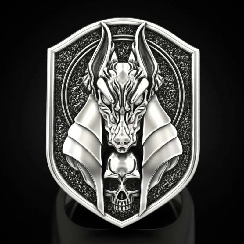 New 2020 The ring of Anubis The Egyptian God of death golring-platedwerewolf ring