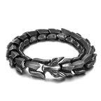 Punk Rock Viking Cuban Curb Bracelet Wrist Men Retro Hiphop Stainless Steel Charm Chain Male Dragon Bracelets Bangle