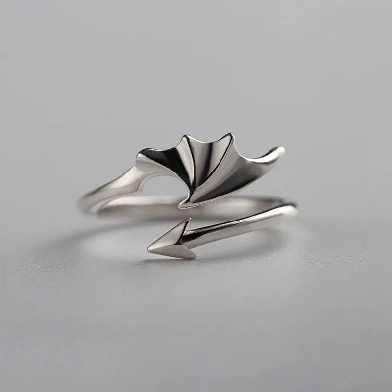 NEW Charm Women Wings Rings Metal Silver Color Romantic Girl Gift Pterodactyl Ring for Party Ladies Fashion Men Jewelry