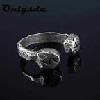 Odin Norse Rune Couple Ring — Stainless Steel