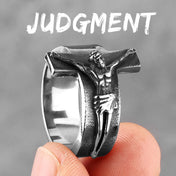 Jesus Cross Ring Good Friday Amulet for Men — Stainless Steel