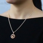 12 Zodiac Sign Constellations Pendant Necklace For Women Men 585 Rose Gold Color Necklace Birthday Gifts Drop Shipping