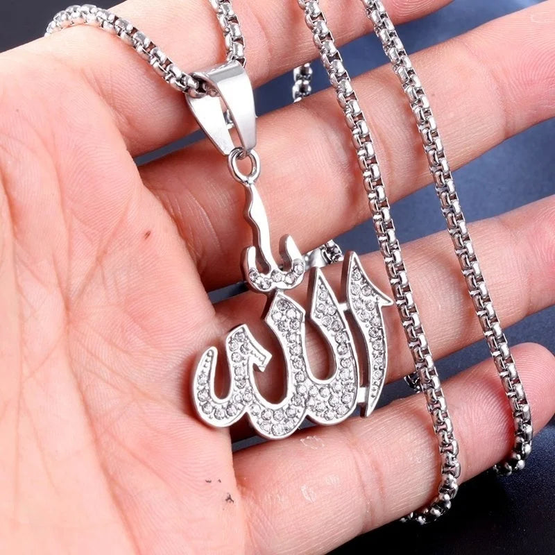 Allah Rune Pattern Necklace Pendant — 50cm Length
