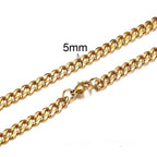Cuban Link Chain Necklace 3-7mm — Stainless Steel