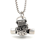 Weight Lifting Dumbbell Pendant — Stainless Steel