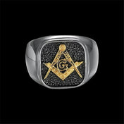 FREE MASON Ring For Man 316L Stainless Steel Jewellery Size 7-15